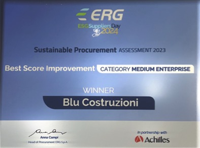 Blu Costruzioni PREMIO ACHILLES PER ANNO 2023 - Blu Costruzioni